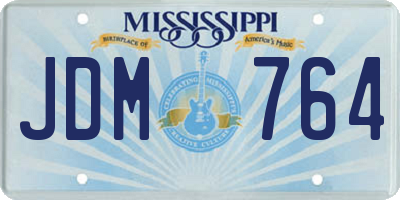MS license plate JDM764