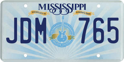 MS license plate JDM765