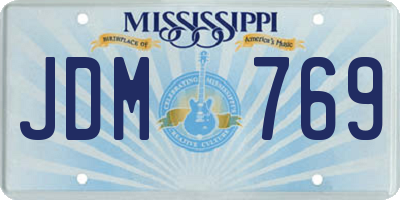 MS license plate JDM769