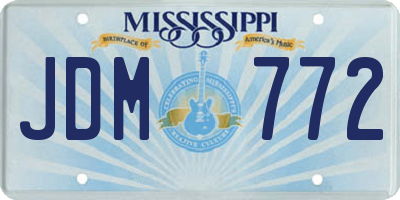 MS license plate JDM772