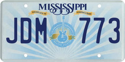 MS license plate JDM773