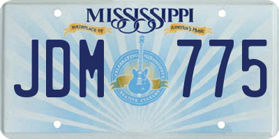 MS license plate JDM775