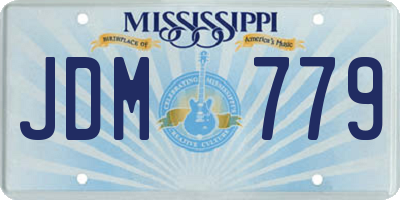 MS license plate JDM779