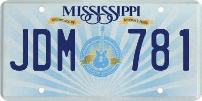 MS license plate JDM781