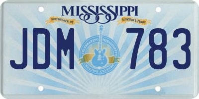 MS license plate JDM783