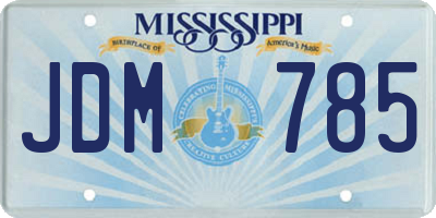MS license plate JDM785