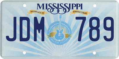 MS license plate JDM789