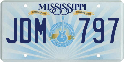 MS license plate JDM797