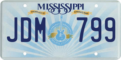 MS license plate JDM799