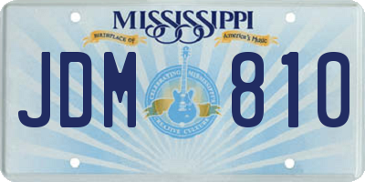 MS license plate JDM810