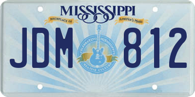 MS license plate JDM812
