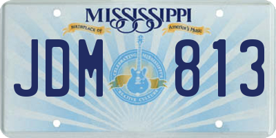 MS license plate JDM813