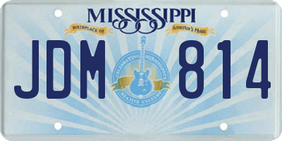 MS license plate JDM814