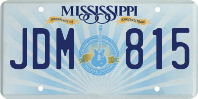MS license plate JDM815