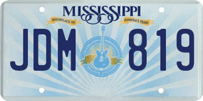 MS license plate JDM819