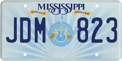 MS license plate JDM823