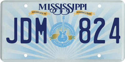 MS license plate JDM824