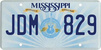 MS license plate JDM829