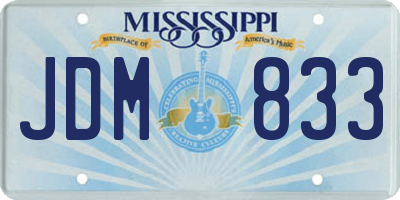 MS license plate JDM833