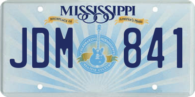 MS license plate JDM841