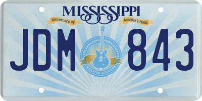 MS license plate JDM843