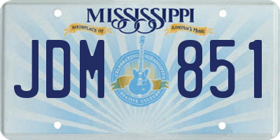 MS license plate JDM851