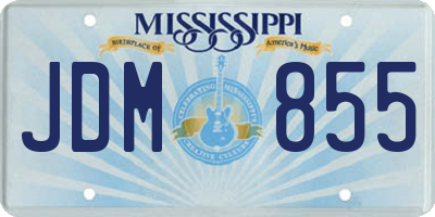 MS license plate JDM855