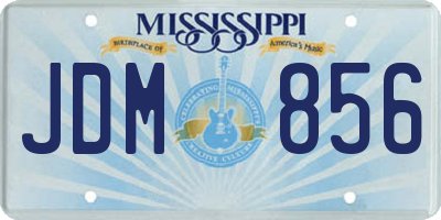 MS license plate JDM856