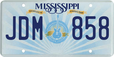 MS license plate JDM858