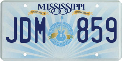 MS license plate JDM859