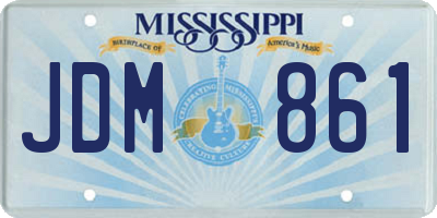 MS license plate JDM861