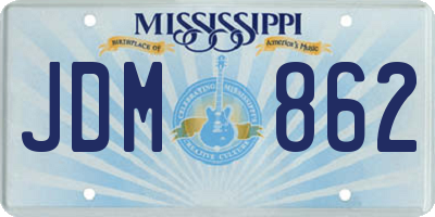 MS license plate JDM862