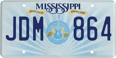MS license plate JDM864