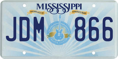 MS license plate JDM866