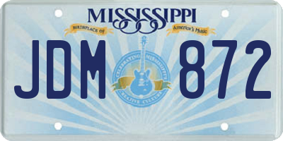 MS license plate JDM872