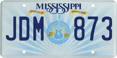 MS license plate JDM873
