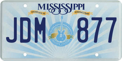 MS license plate JDM877