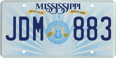 MS license plate JDM883
