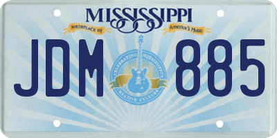 MS license plate JDM885