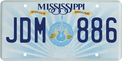 MS license plate JDM886