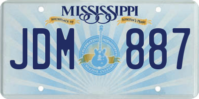 MS license plate JDM887