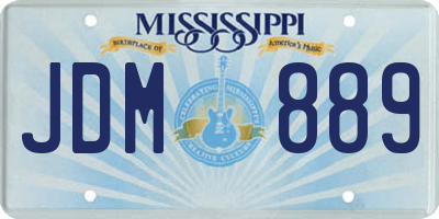 MS license plate JDM889