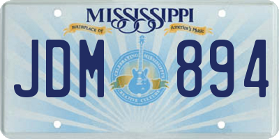 MS license plate JDM894