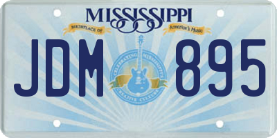 MS license plate JDM895