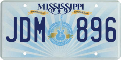 MS license plate JDM896