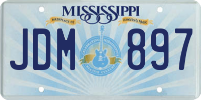 MS license plate JDM897