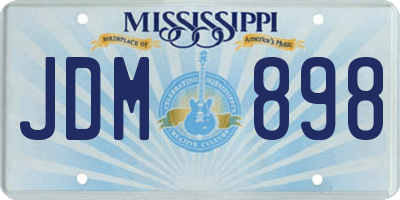 MS license plate JDM898