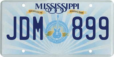 MS license plate JDM899