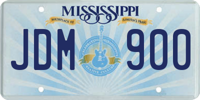 MS license plate JDM900