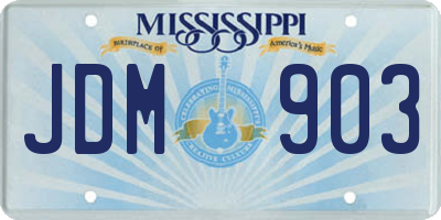 MS license plate JDM903